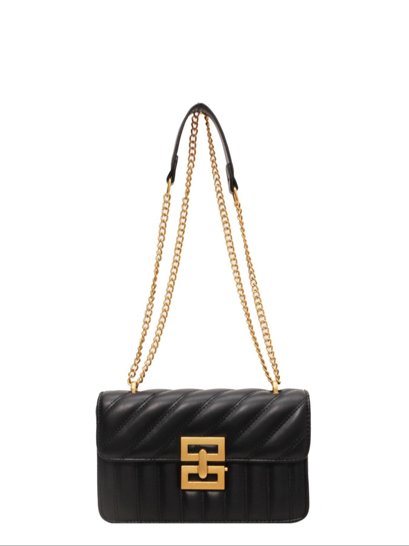 Women's Fashion Chain Strap Crossbody Bag, Casual Versatile Shoulder Bag for Daily Travel Work Commute, Trendy All-match Commuter Bag, Girl Fashionable Shopping Bag, Adjustable Crossbody Shoulder