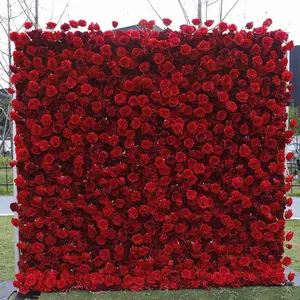 Elegant 5D Silk Rose Peony Wall Panel, Realistic Flower Wall Background, Ideal for Parties, Weddings, Baby Showers, DIY Photography