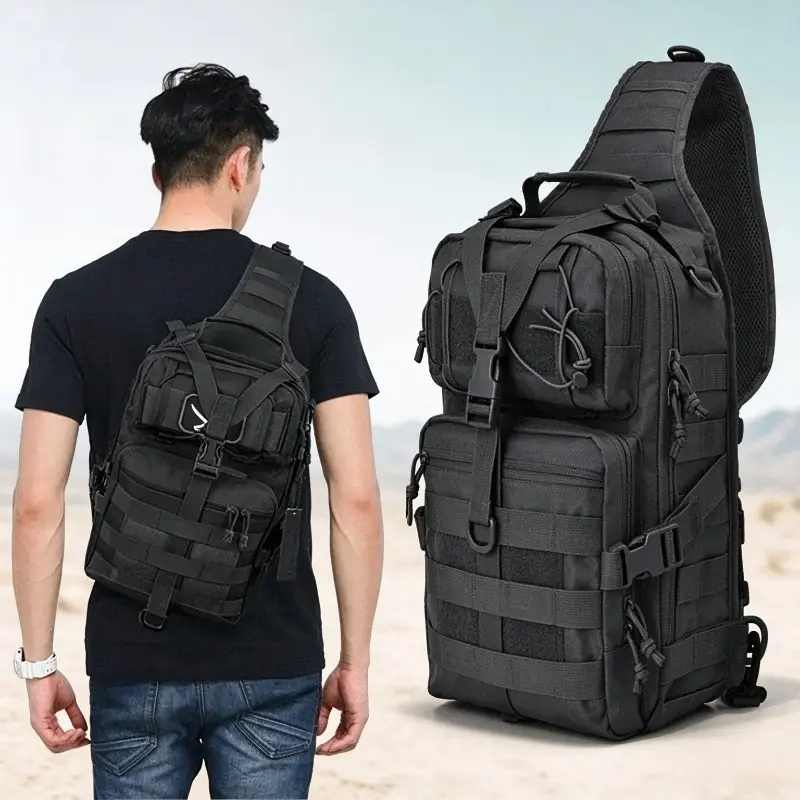 Waterproof EDC Sling & Backpack 2-in-1 Bag, Multifunctional Outdoor Pack for Hiking, Camping, Hunting, Trekking and Travel