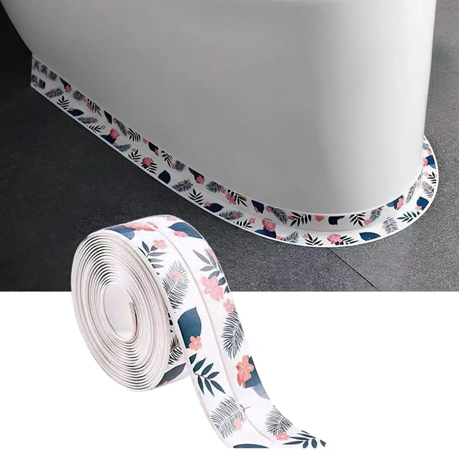 Self Adhesive Sealing Tape, Bathroom  Sealing Strip, Traditional Sealant Substitute, Suitable for Kitchen, Bathtub, Bathroom, Wall Corner, Decoration and Renovation (C, 1.5" x 10Ft)