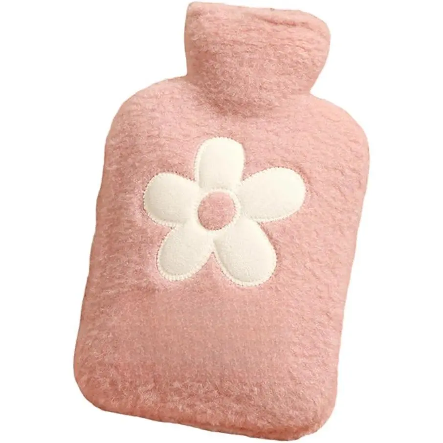 Cute Hot Water Bottles, 1L (34oz) Large Hot Water Bag with Cartoon Plush Cover  Hot and Cold Compress Hand Feet Warmer Thickened Hand Warmer  Neck and Shoulder