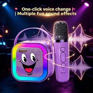 Omax K12 Portable Bluetooth-compatible Speaker, Eco-Friendly, Long Battery Life, High-Quality Sound, Wireless Karaoke Mic, Karaoke System, Ideal for Parties, Camping, Travel, Sports