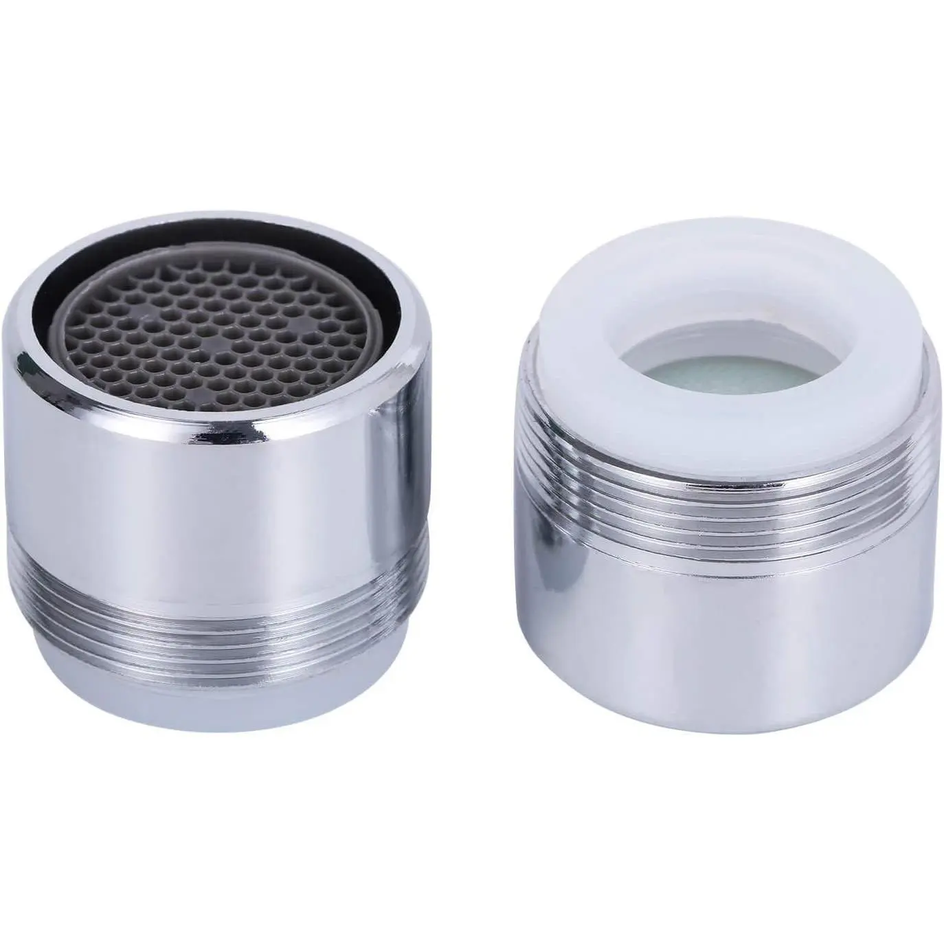 NIDAYE 2-Pack Kitchen Sink Faucet Aerator, 2.2 GPM Aerated Flow, Chrome Finish, Male/Female Threads, Standard Size
