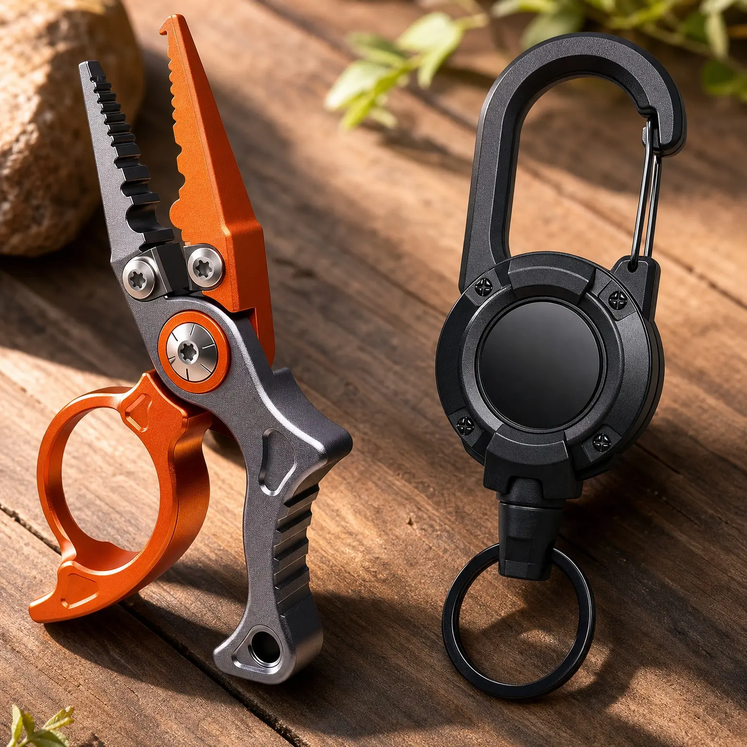 Micro Pocket Pliers with Retractor, Saltwater-Resistant Aluminum Hook Remover, Tungsten Braided Line Cutter, Split Ring Tool, Multi-Tool Kit for Bass and Fly FishingGift