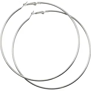 Jumbo Hoop Earrings for Women and Men, 10cm Statement Geometric Thin Wire Design, Lightweight 18g & Nickel-Free for Sensitive Ears, Anniversary Birthday Gift