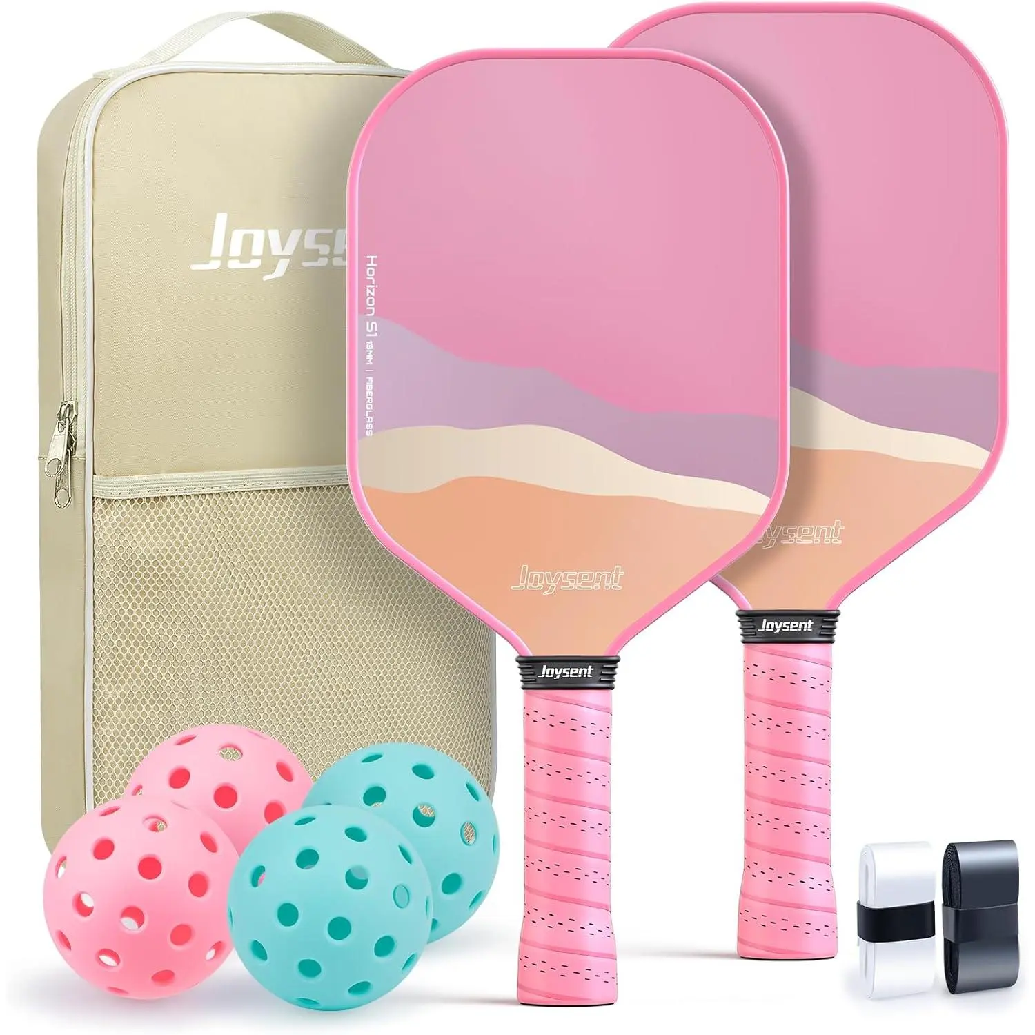 USAPA Approved Unisex Fiberglass Pickleball Paddles Set of 2 - Lightweight for Beginner Play, Non-Slip Comfort Grip, Large Sweet Spot, Explosive Power, Max Spin