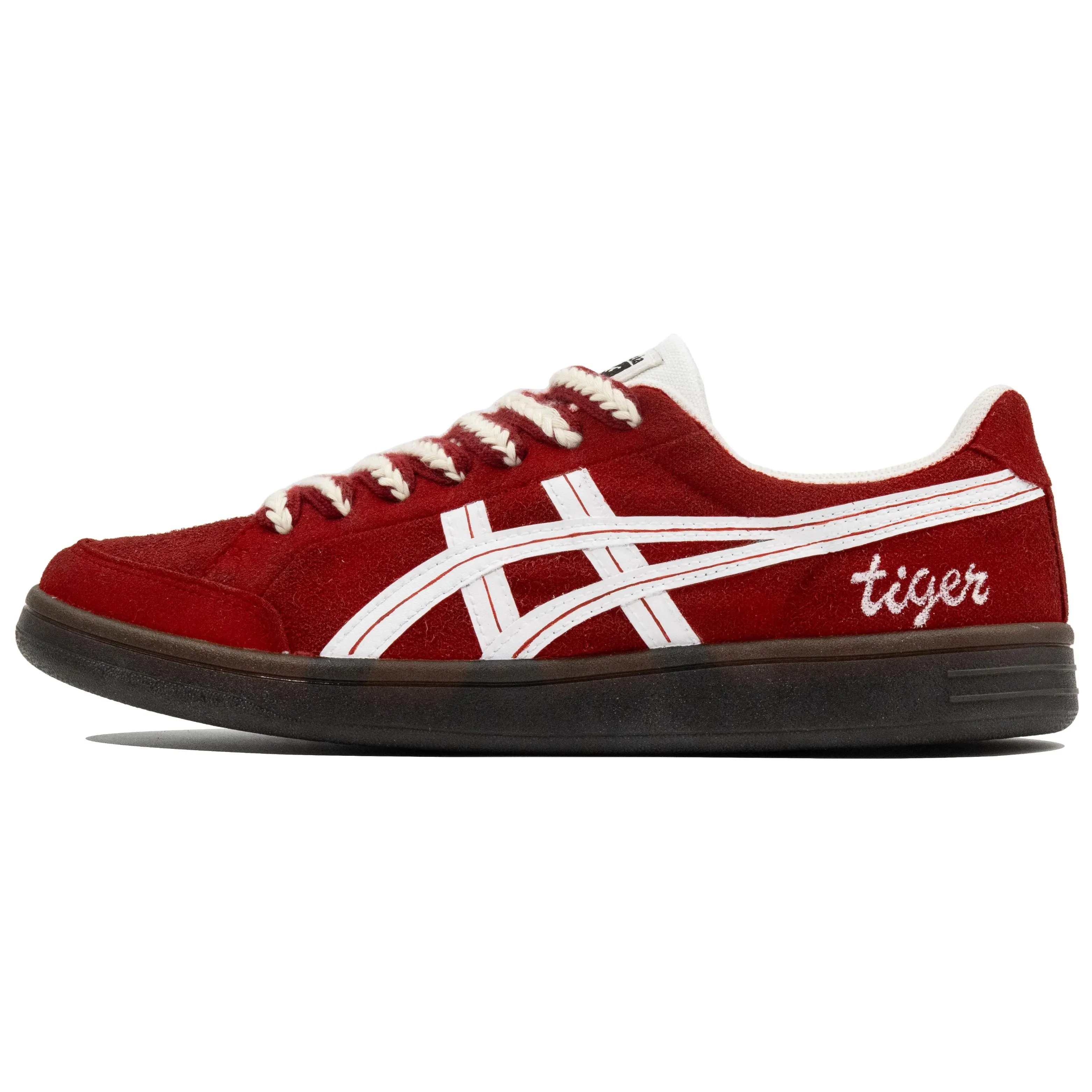 Onitsuka Tiger Advanti Low-Top Rubber Trainers - Unisex Angora Red/House White Athletic Walking Sports Shoes, Lightweight, Versatile, Maison Mihara Verifiable with Global Authentication Credentials