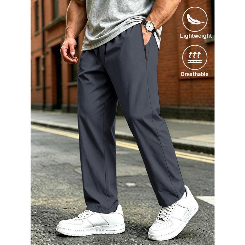 Men's Outdoor Universal Sport Joggers - Male Clothing, Quick-Drying, Sweat-Absorbing, Wrinkle-Resistant, Machine Washable, Multiple Color Options for Daily Commuting, City Strolls