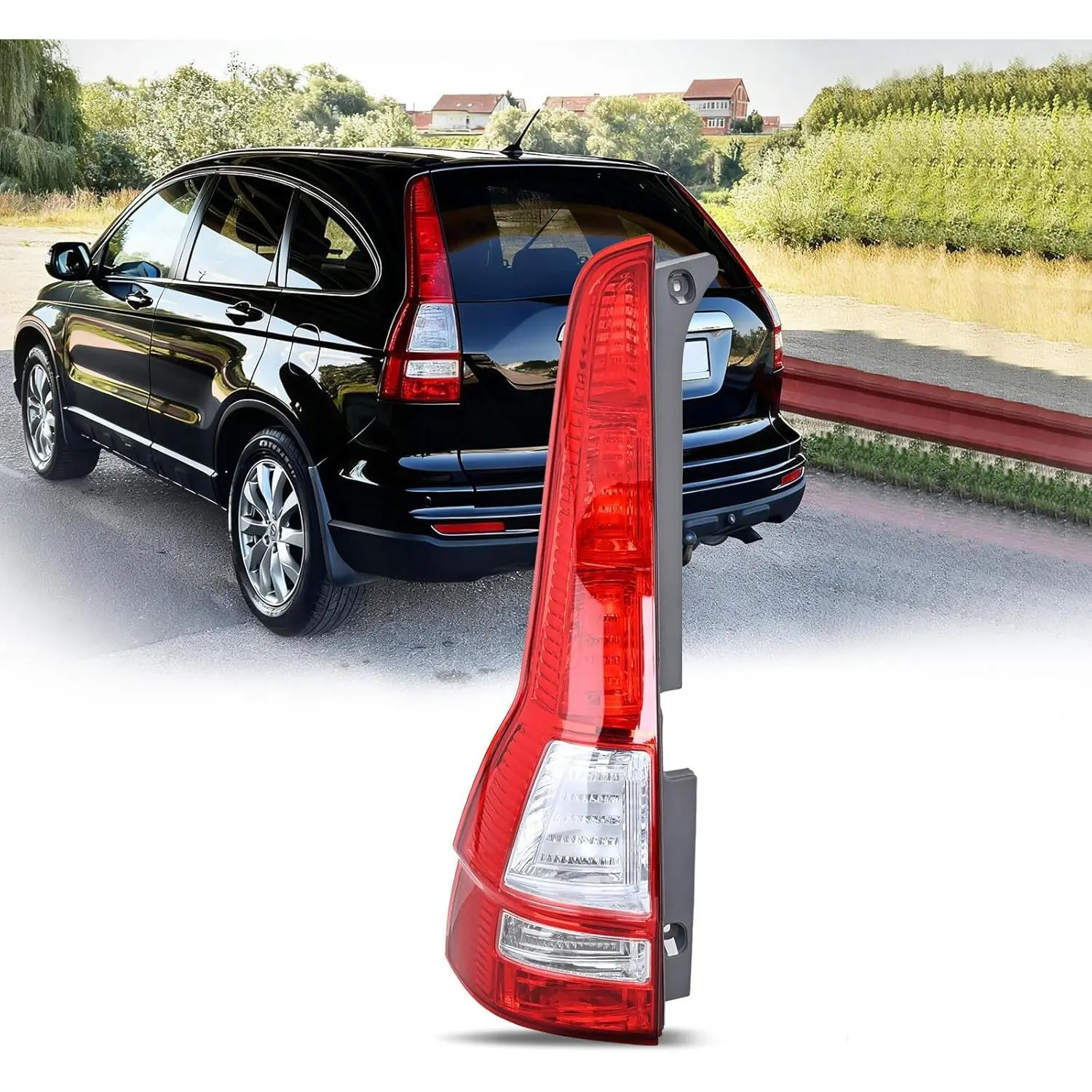 Nilight Driver Side OE-Style Tail Light Assembly - High Impact, Shockproof Plug-In Fit Rear Lighting Replacement for 2007-2011 Honda CR-V