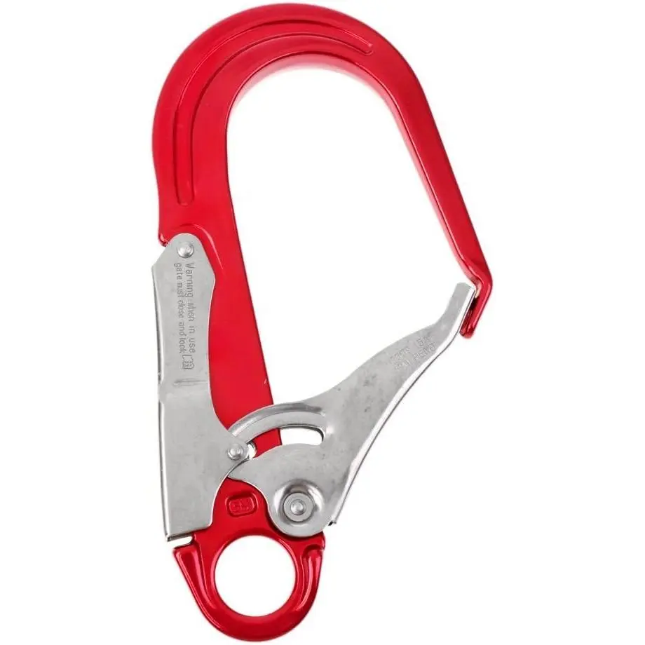 25KN Locking Snap Clip Hook Rock Climbing Protection Lanyard Harness Spring Accessories Rappelling Equipment