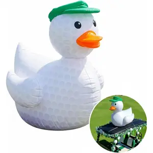 1 Pcs 4 ft Giant Inflatable Golf Duck with Ball Texture and Green Hat Huge Golf Duck Decorations for Outdoor Indoor Beach Swimming Sport Birthday Party Lawn Pool Yard Course Suppliesfidget toys
