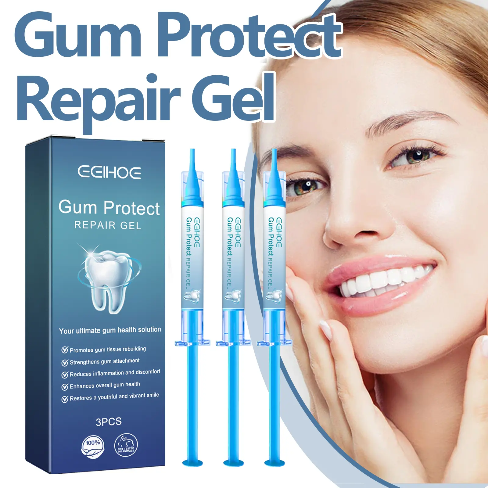 Oral Care Gel - Daily Gum Area Care, Gentle Teeth Surface Cleaning & Minty Fresh Breath Solution