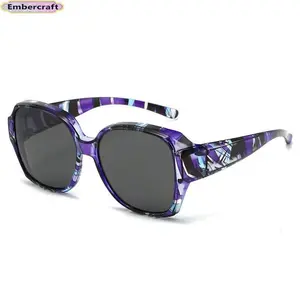 Fit Over Polarized Sunglasses for Women, Wraparound UV Protection Shades for Prescription Eyeglasses, Lightweight Anti-Glare Driving Glasses for Travel, Walking & Outdoor Activities