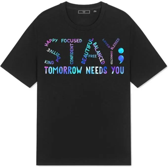 Suicide Prevention Awareness Hoodie - Stay, Hope, Strong, Brave Multicolor