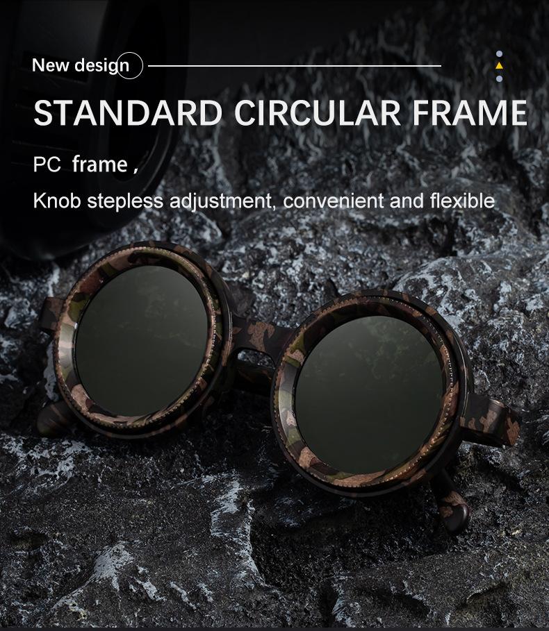 New Model ND Adjustable Zoom Sunglasses for Men, Round Frame, High-End Polarized Glasses for Driving