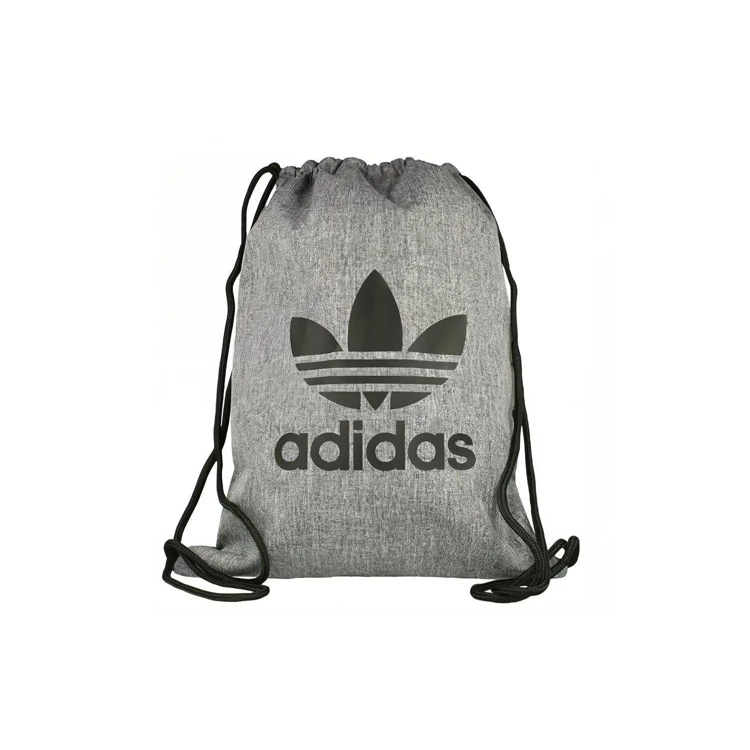 Adidas Originals Polyester Drawstring Backpack for Men and Women – Trefoil Logo Sporty Style in Gray