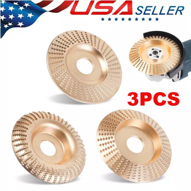3PCS 4" Grinding Wheels - Abrasive Accessories for Power Grinders, Wear-resistant Sand Discs For Wood Carving, Polishing, Derusting, DIY Handicraft, Household Metal Wood Processing Durable Grinder Replacement Parts