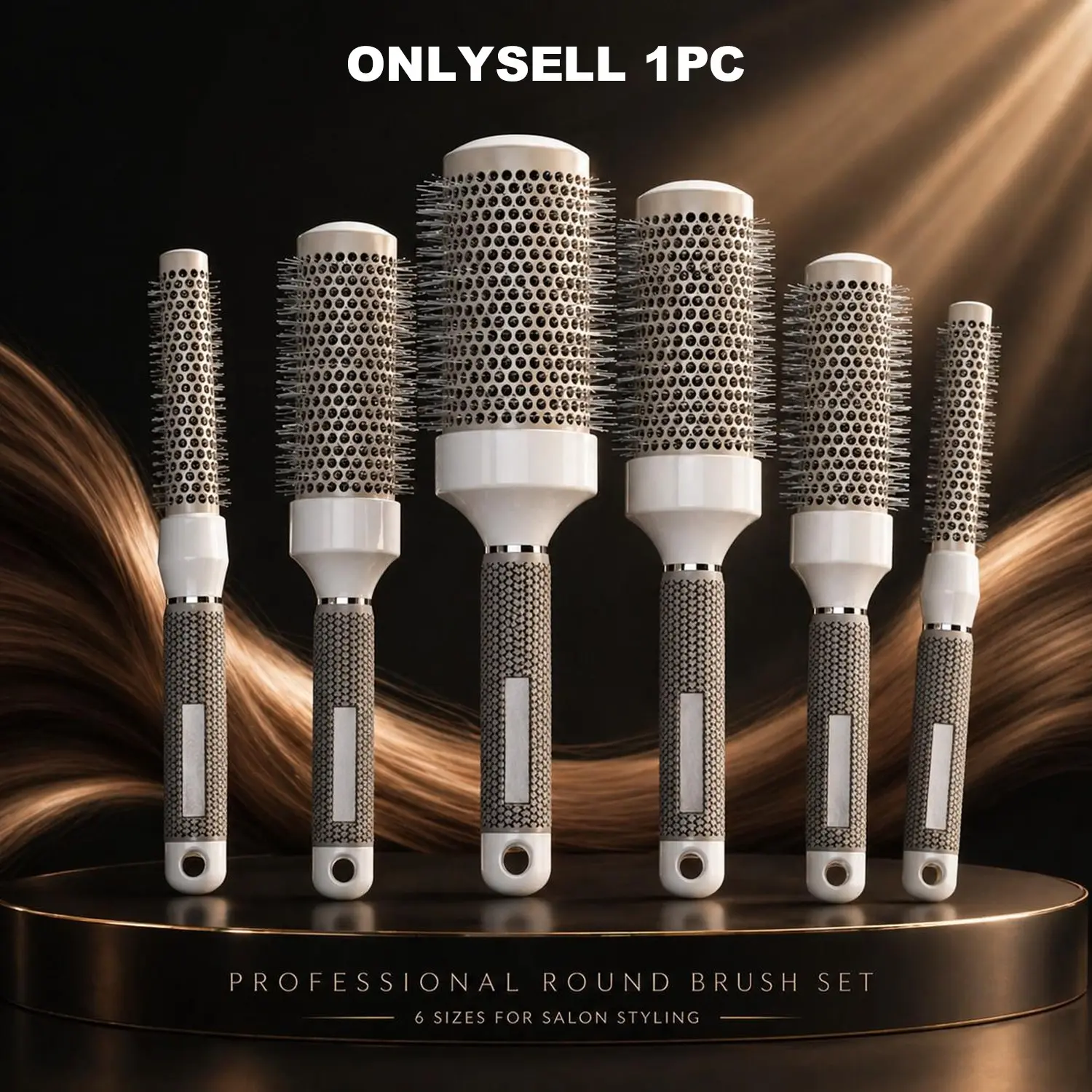 Professional Hair Brush, Detangling Brush, Detangler Brush, Detangler Combs, Round Tube Hair Styling Comb, 5 Sizes for Choice, Heatless Hair Styling Tool for Women & Men, Metal Round Brush, Gift, Detangling Hairbrush, Detangling Brush For Curly Hair