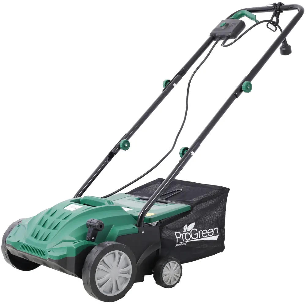 13 Inch Electric Lawn Scarifier & Dethatcher, 12 Amp 2-in-1 Grass Aerator Machine with Removable Extra Large 31.7QT Collection Bag, Garden Lawn Care Tool for Removing Thatch, Moss & Dead Grass, CUS Certified Outdoor Yard Equipment