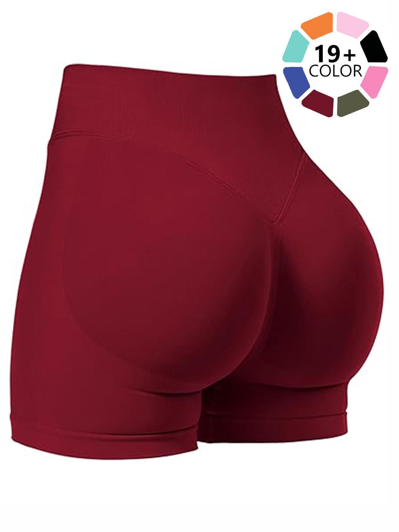 Seamless Shorts for Women, Invisible Scrunch Butt Lifting Gym Booty Biker Shorts, Breathable Comfortable High Stretch Skinny Shorts, Gym Shorts, Ladies Sportswear for Indoor Outdoor Wear, Athletic Shorts, High Waist Shorts