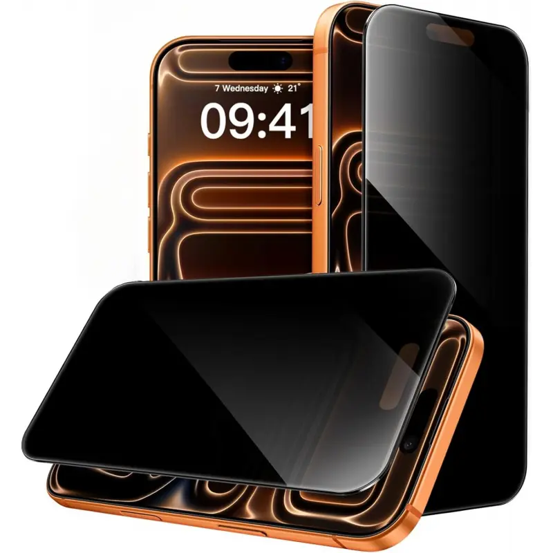 Anti-Spy Tempered Glass Privacy Screen Protector for iPhone 17/16/15/14/13 Pro Max, 16e, 17 Pro Max, Protective Film for Smartphone, Cellphone & Handheld Devices with Easy Installation Tool, 1-Pack,back to school,back to school haul