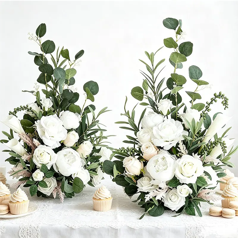 Artificial Flower Arrangement, Minimalist Nordic Style, Round Base, Wedding, Birthday, Restaurant Decor, Floral Decor