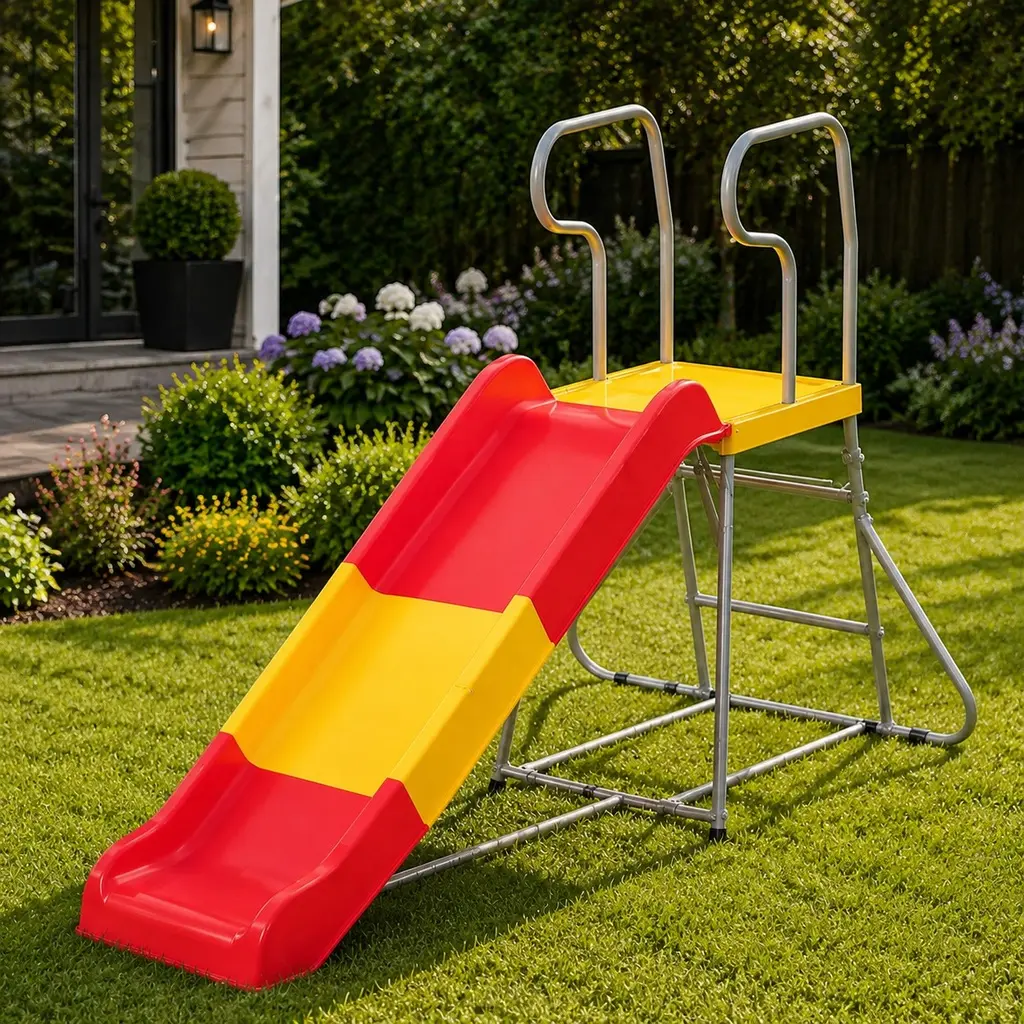 2-in-1 Kids Steel Climbing Slide for 3-8 Years, 76.4-Inch Smooth Track, Anti-Slip Steps, Sturdy Build, Easy Assembly, Indoor & Backyard Use