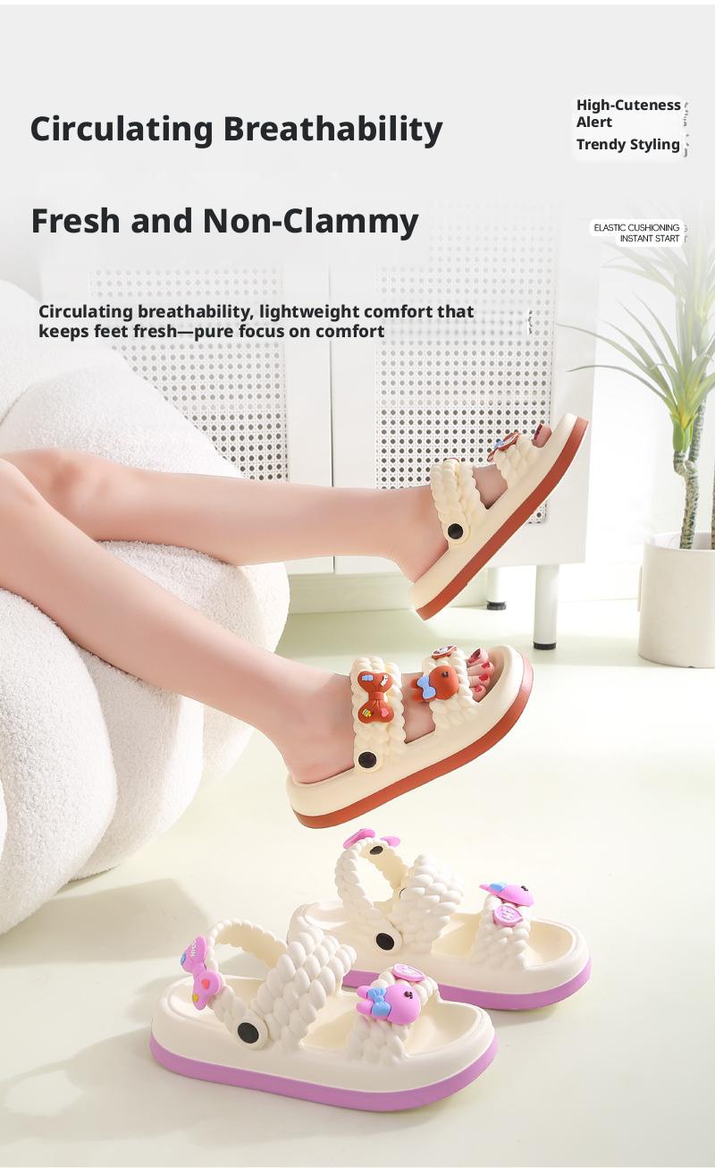 New thick-soled women's slippers, non-slip cute sandals