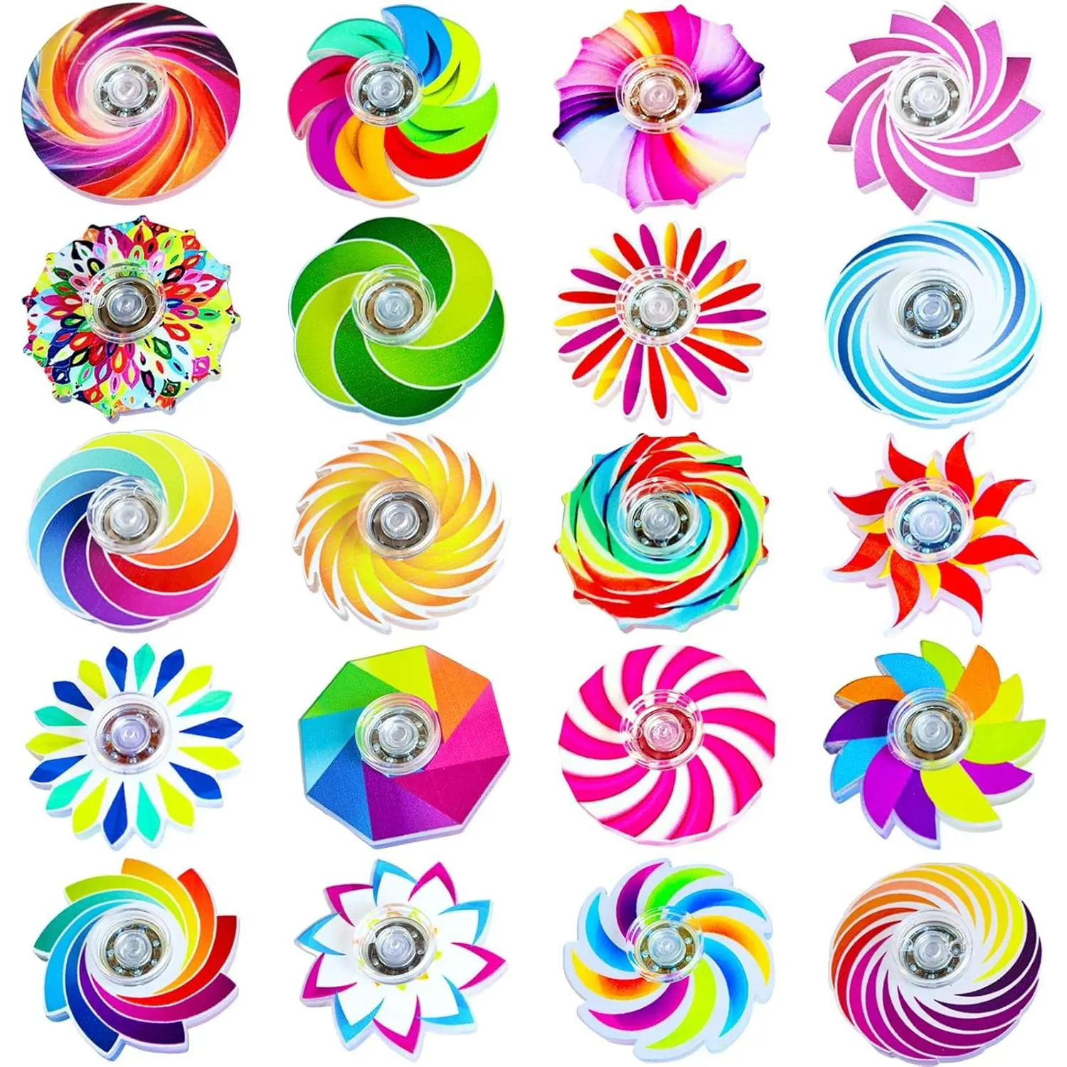 Funny Mini Fidget Spinner Toys 24 Pack,Party Favors Easter Basket Goodie Bags Stuffers Gifts for Kids Adults,Sensory Toys for Boys Girls Anxiety Stress Relief,Treasure Box Toy Classroom Prizesfidget toys