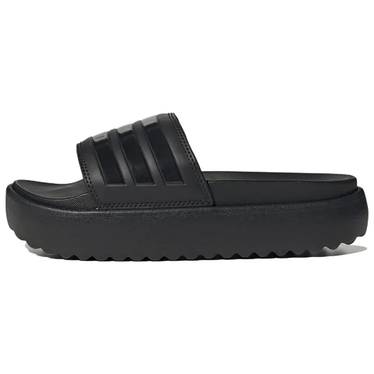 adidas Wmns Adilette Platform Slide 'Triple Black' HQ6179
