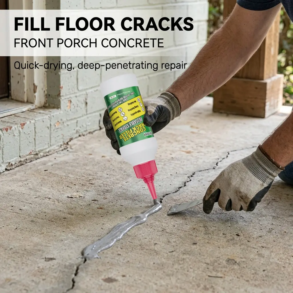 Tebm 1pc 200ML Concrete Crack Repair Sealant, Waterproof Adhesive for Driveway, Garage, Basement, Floor, Wall, Foundation