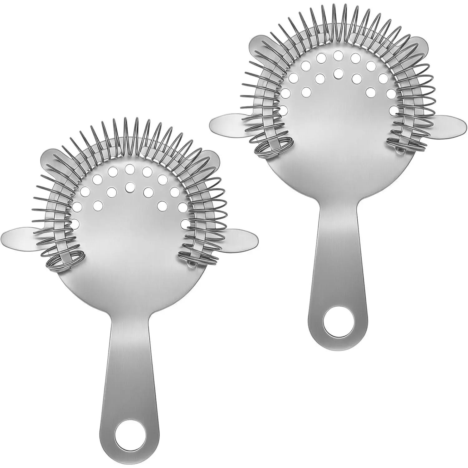 2 count Stainless Steel  Strainer, Bar Drink Strainer with High-Density Spring, Bar Tools  Shaker Accessories for Smooth Drink Pouring, Fits  Shakers and Mixing Glasses
