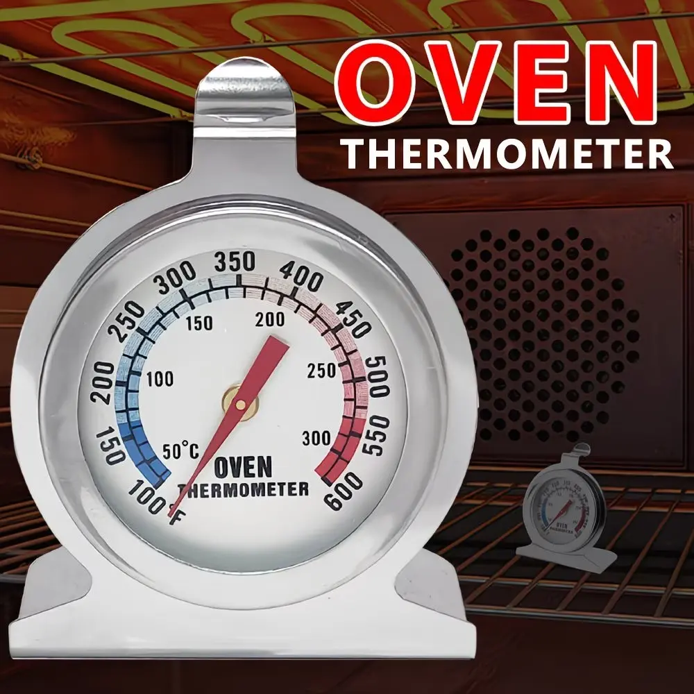 Stainless Steel Oven Thermometer, Instant Read, 50-300°c/100-600°f, Kitchen Cooking Baking Tool, Essential Kitchen Accessory, Kitchen Gadgets