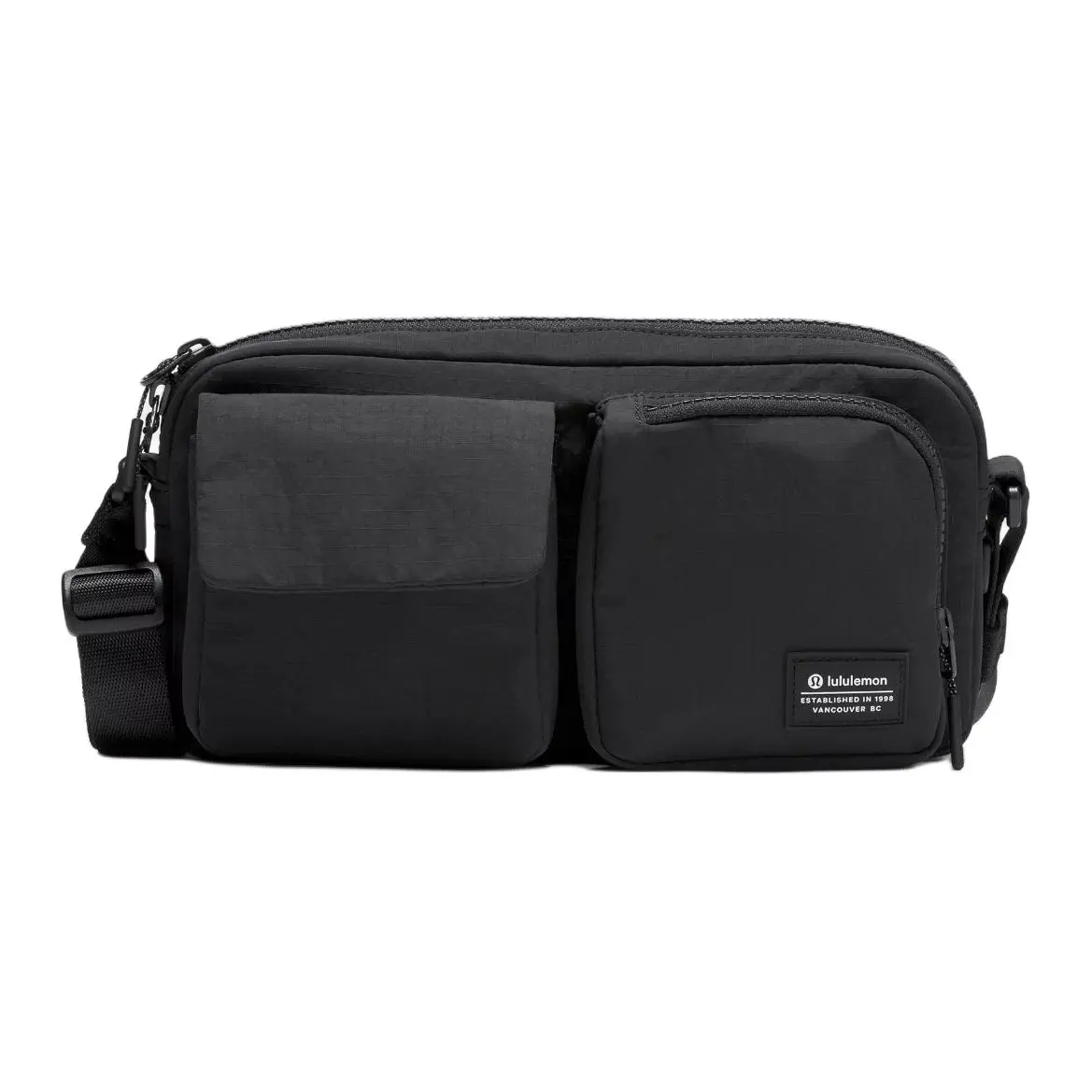 Lululemon Multi-Pocket 2.5L Adjustable Strap Crossbody Bag for Men, Nylon, Black