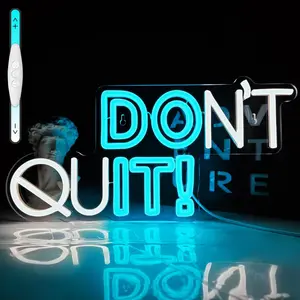 Don't Quit Neon Light, Adjustable LED Sign for Home Gym Decor, Office, Fitness Room, Gamer Space, Male Private Area Decoration