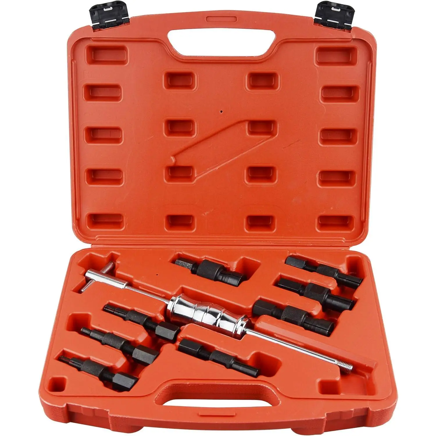 9-Piece Blind Hole Bearing Puller Set, 8-32mm Inner Collet Extractor Kit with Slide Hammer for Bearing Removal