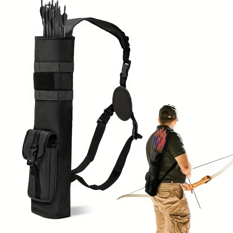 Portable High Capacity Bow Sling with Adjustable Shoulder Straps - Durable Oxford Fabric, Versatile Tactical Bag for Hunting and Fishing Gear Storage