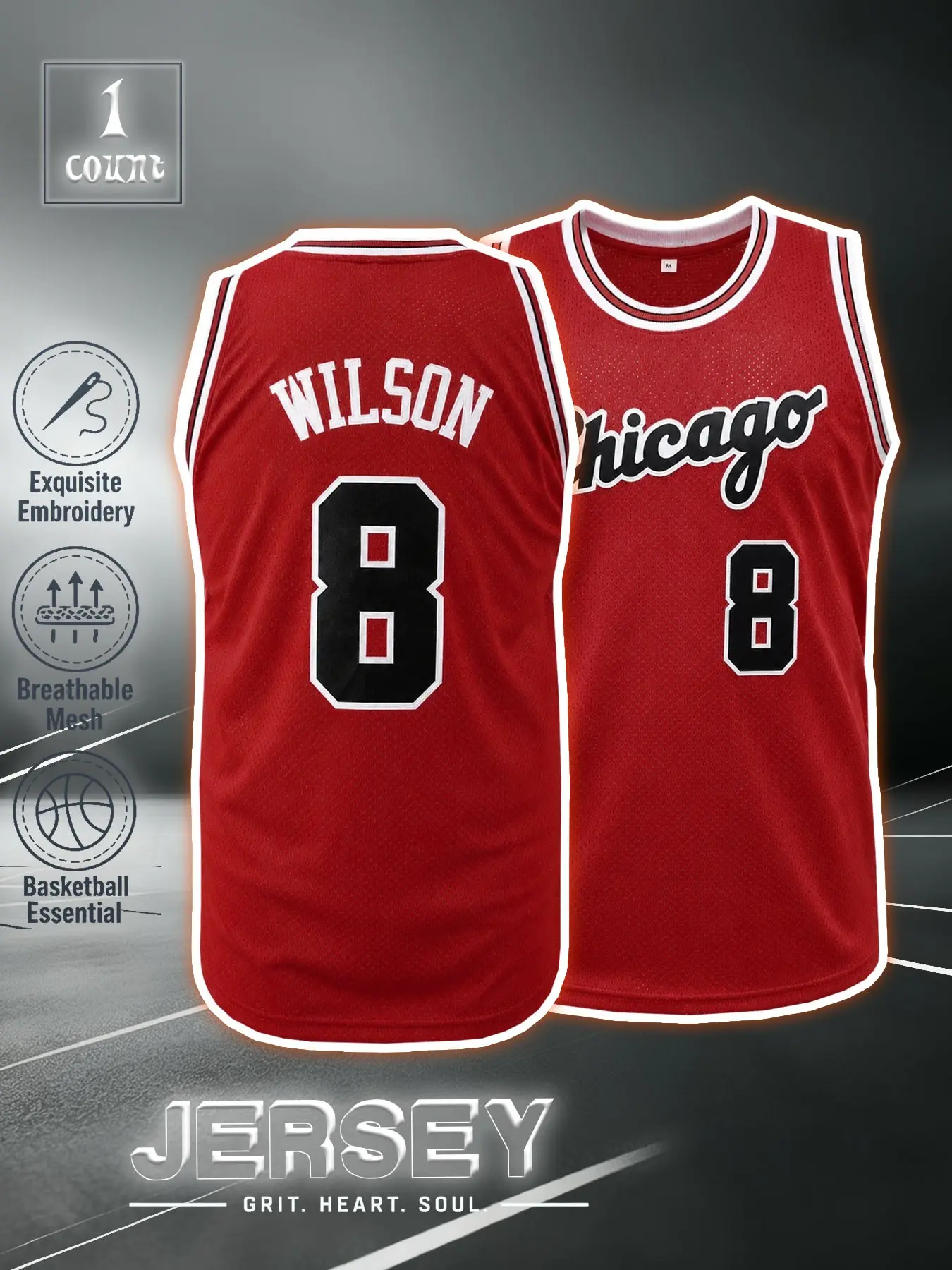 Men's Chicago # 8 Embroidered Basketball Shirt Breathable Mesh Sleeveless Sportswear Men's and Women's Fan Tank Top