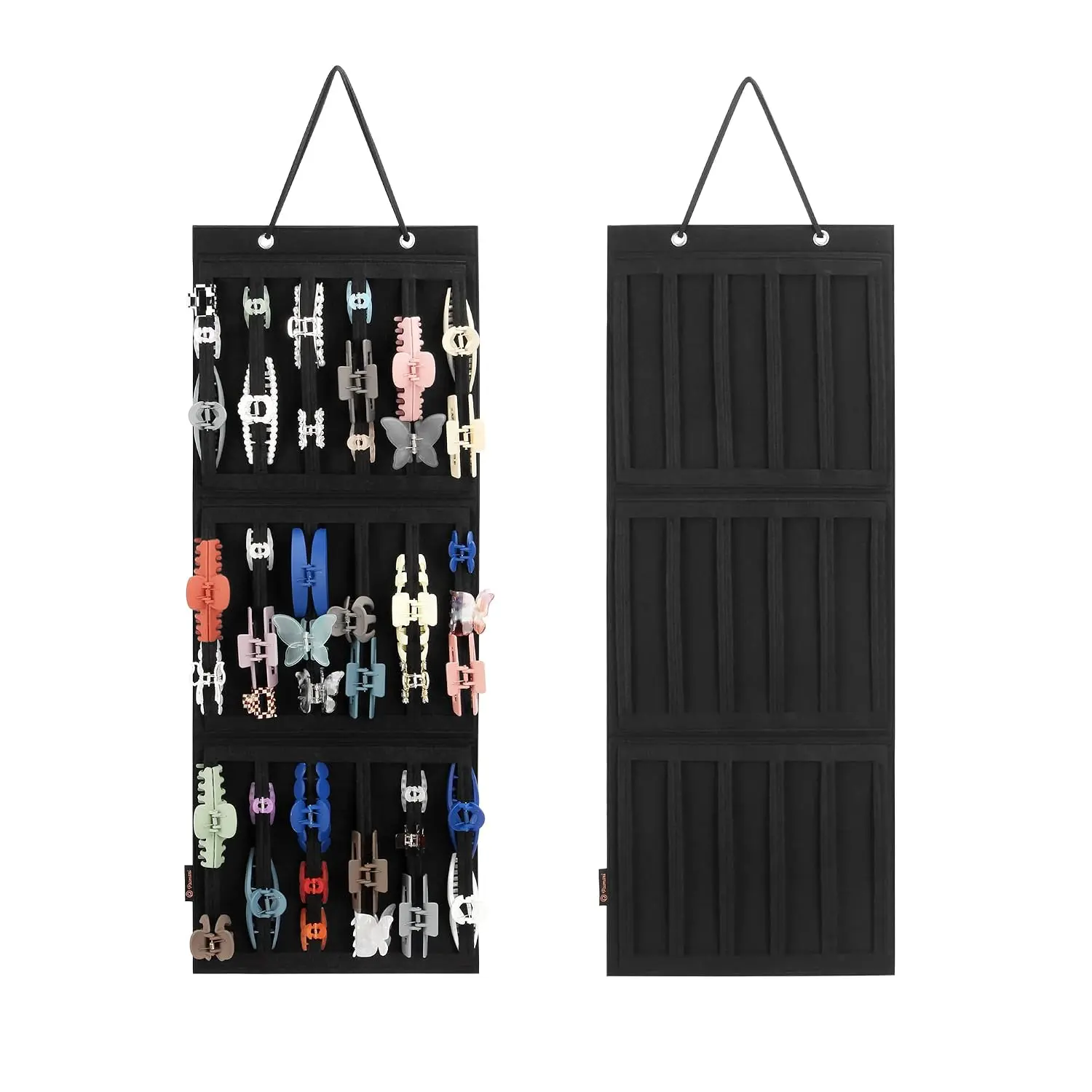 Claw Clips Holder for Women Lady,Hair Clips Storage Organizer | Wall Hainging Claw Hair Clips Storage Organizer for Lady, Hair Banana Barrettes and Butterfly Jaw Clips Stand Holder(Black)