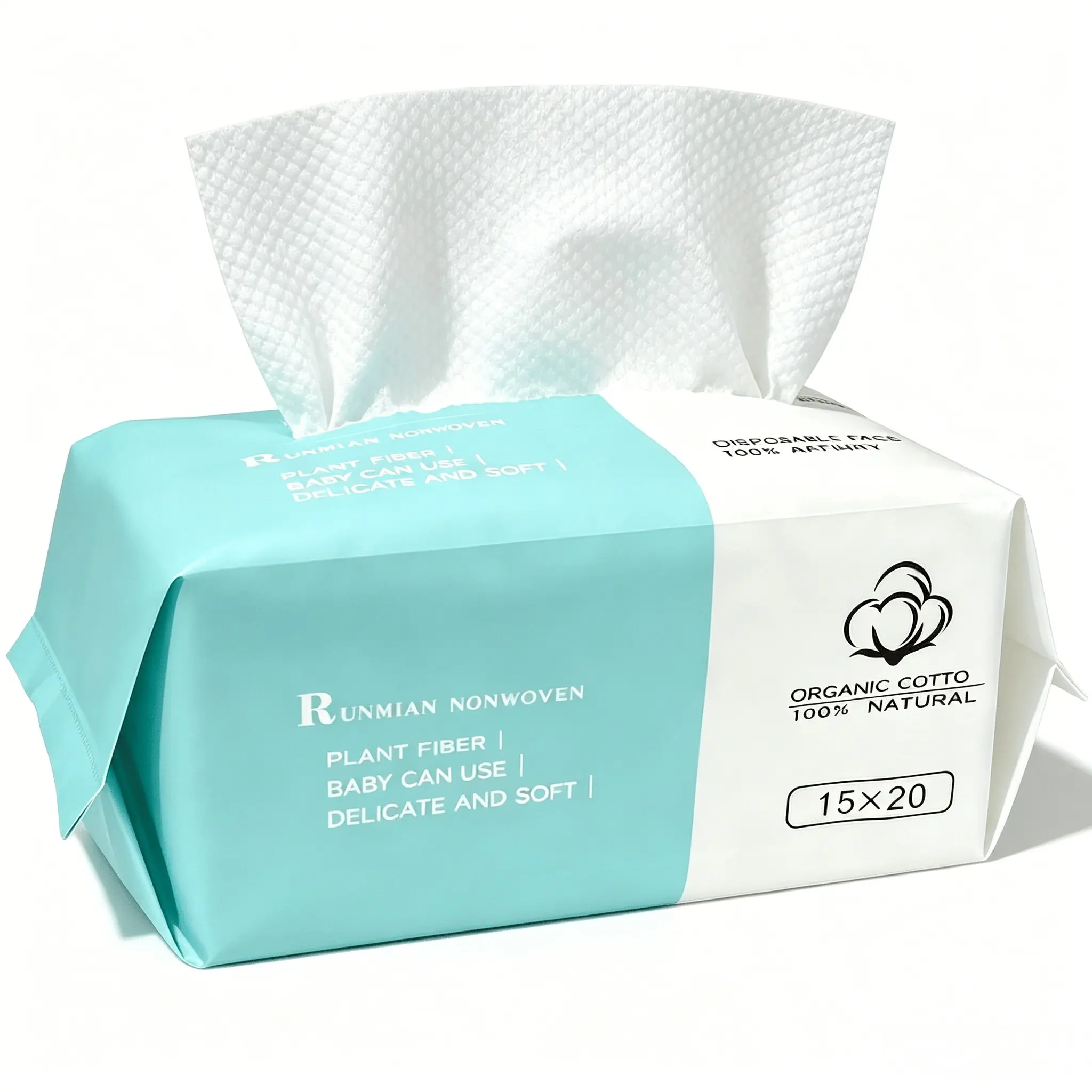 Disposable Face Towel, 1/2/4/6/8/10 Packs Face Towelettes for Washing & Drying, Soft Dry Wipes Plant Based Tissue Facial Tissue for Travel, Camping, Home Hand Wipes and Other Outdoor Activities Use, Napkin