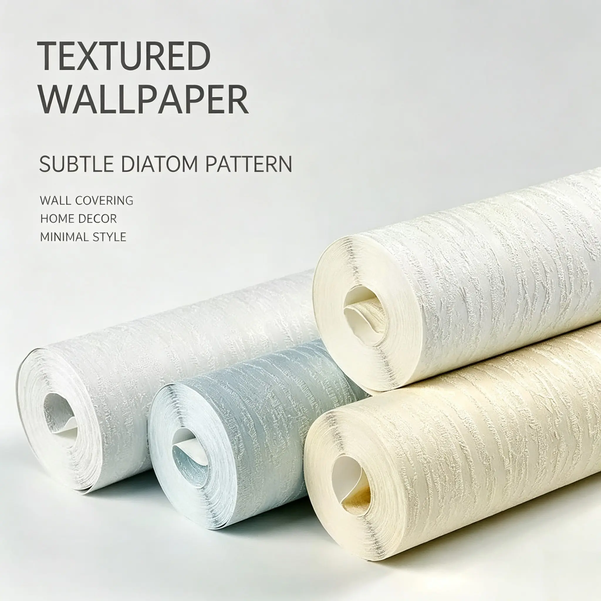 Modern Minimalist 3D Non-Woven Wallpaper, 20.86x118 Inches Vinyl 3D Wall Decal, DIY Home Decor, Moisture-Proof, Living Room Decoration