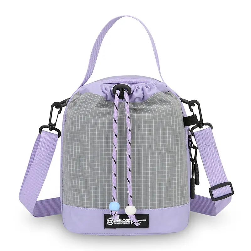 Unisex 4-in-1 Convertible Mini Backpack, Water-Repellent Grid Ripstop Nylon Sling Bag with Adjustable Strap, Lightweight for Hiking & Travel, Waterproof, Adjustable Shoulder Strap, Casual, Party