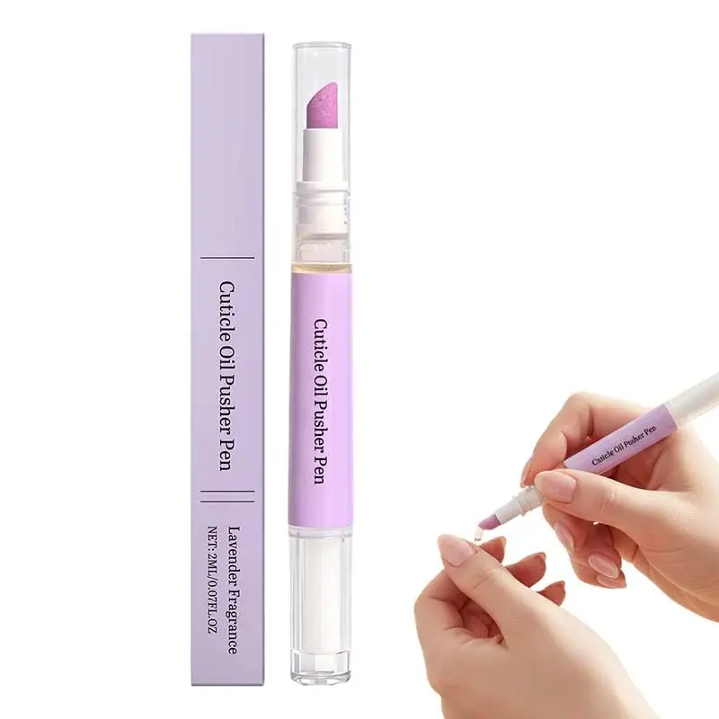 2-in-1 Cuticle Pusher & Oil Pen, 2026 New Cuticle Oil Pusher Pen, Portable Nail Care Pen Instant Cuticle Remover Tools for Dry Nails Hangnails Moisturizes Brightens, Cuticle Nourish