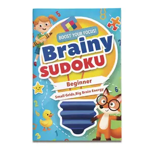 Educational Puzzle Books for Kids, Sudoku Workbook Set, Multiple Difficulty Levels, Fun Number Logic Games, Focus and Problem Solving Activity Books