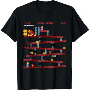 100% Cotton Gaming Arcade Retro Video Game Console Vintage Gamer Gifts T-Shirt
