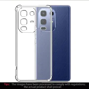For Infinix Note 50 Pro/Note 50 Pro/Note 50 4G/Note 50X/Note 50s 5G phone cases, featuring a lightweight, fully transparent soft shell with corner air cushions. Durable protective case, slim-fit design, stylish phone accessory