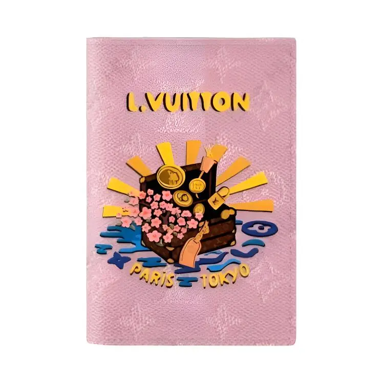Louis Vuitton x Nigo Monogram Printed Coated Canvas Passport Holder for Men, Pink