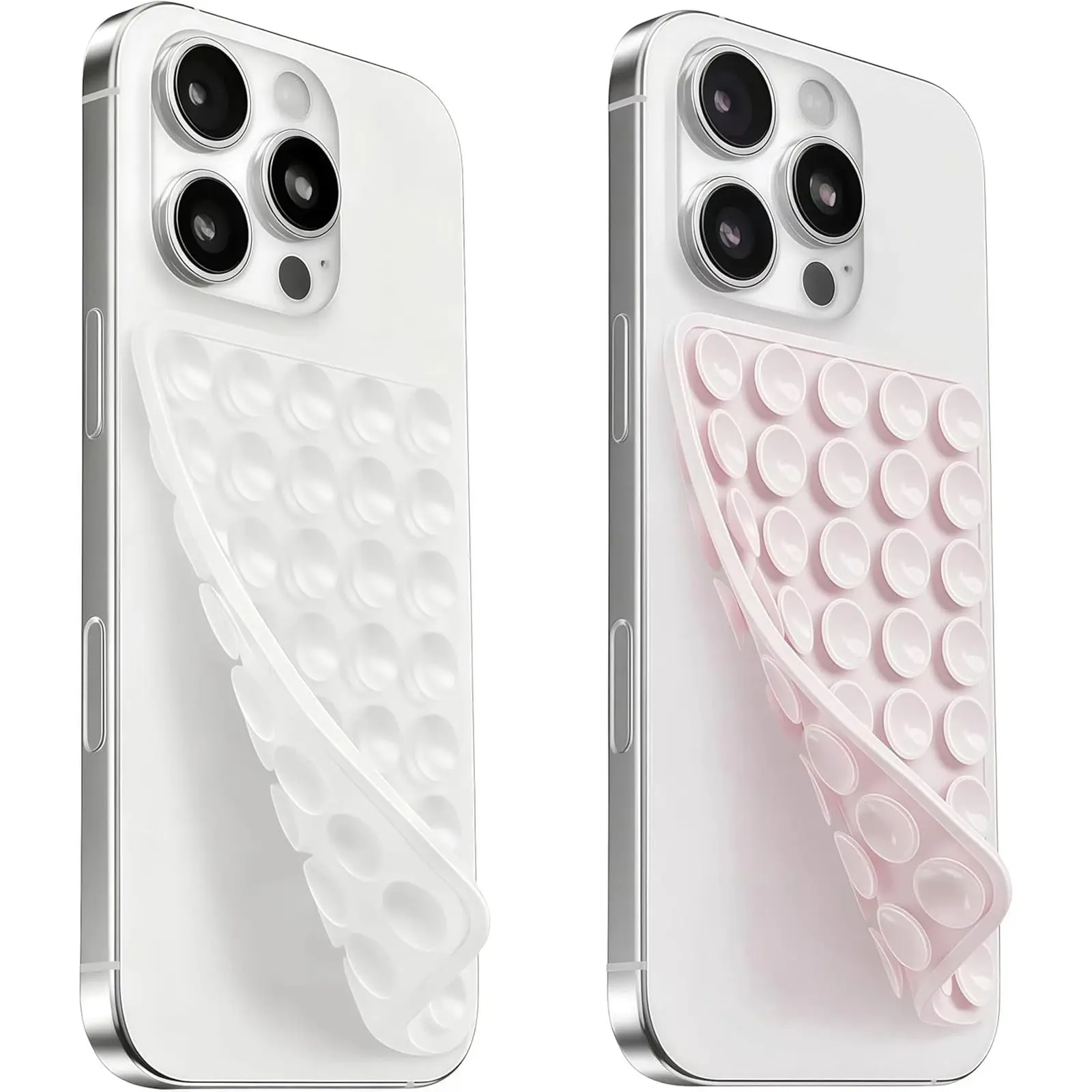 Silicone Suction Cup Phone Case Mount Double Sided, 2 Pack Sticky Phone Grip with Higher Suction Power for Cell Phone, Hands-Free Phone Accessories for Selfies and Videos