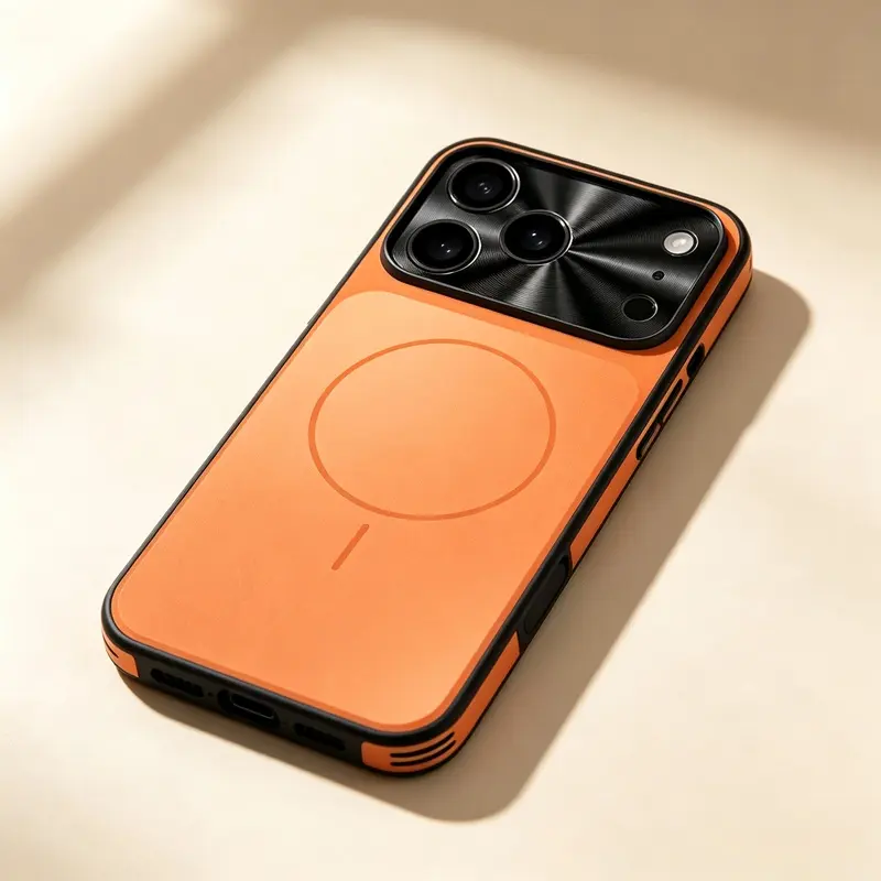 Matte Magnetic PC Case for iPhone 17 Pro Max - High-Quality Mobile Phone Accessories for Business Men, Textured, Large Lens Frame, Responsive Air-Touch Buttons, Precise Cutouts, Shockproof, Fingerprint-Resistant, Customized for IP17 Series
