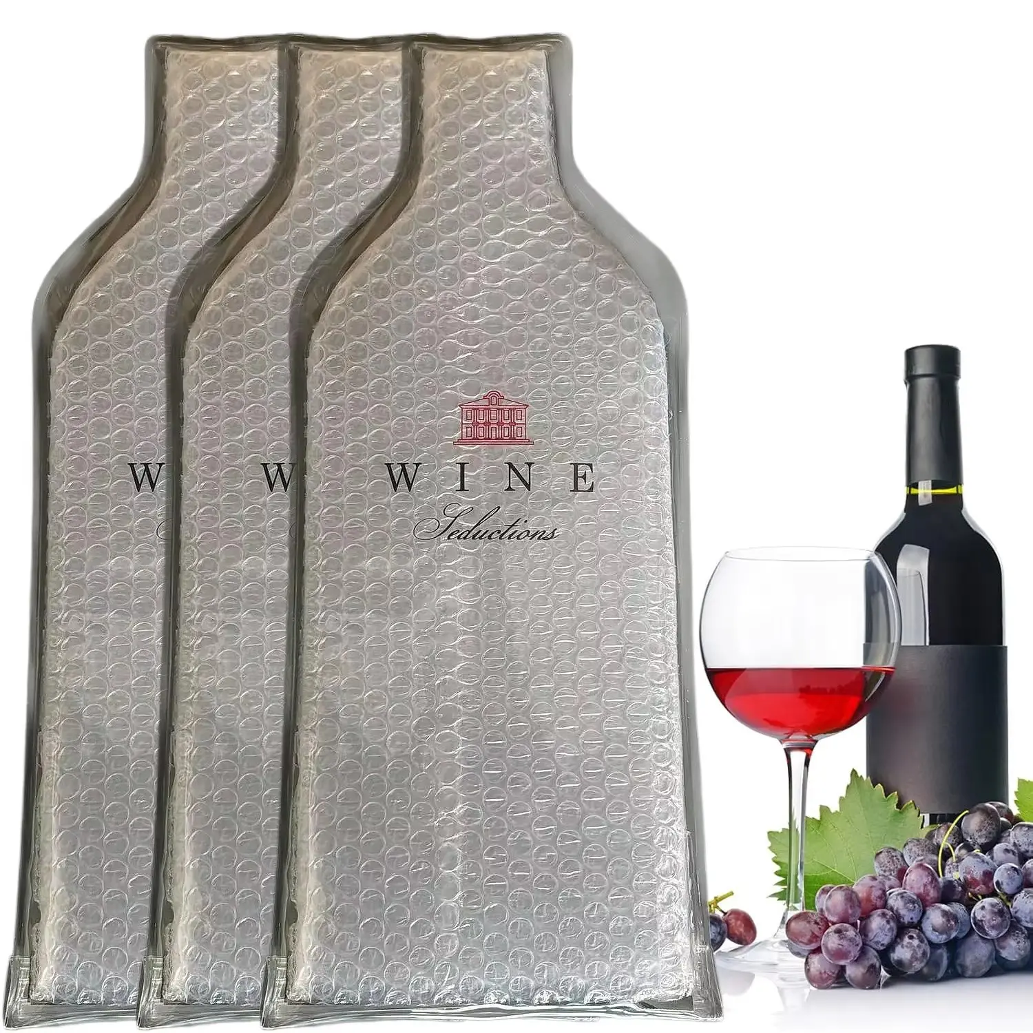 Reusable Leak-Proof Wine Bottle Bags, 1/2/3 Pack, Dual-Layer Shockproof, Ideal for Airplane/car Travel, Luggage Packing